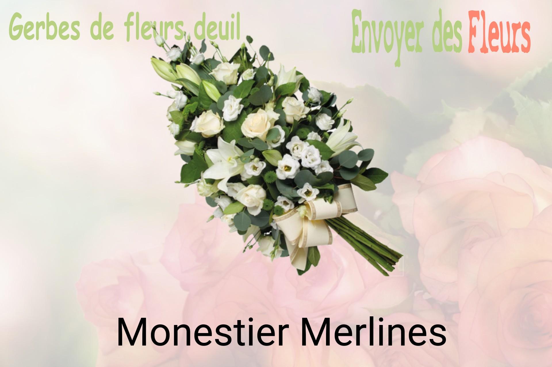 Gerbe de fleurs de deuil livrée à Monestier-Merlines